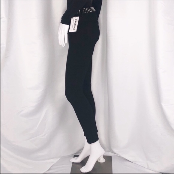 L’Agence Black Margot Studded Trim High Rise Stretch Fit Skinny Ankle Jeans Sz26 - Picture 7 of 16